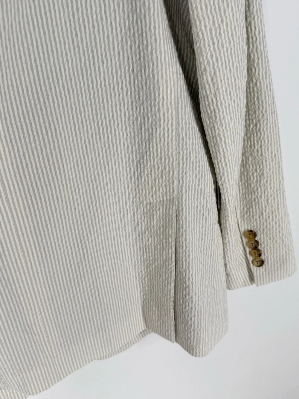 Bonobos Seersucker Blazer Mens Size 40R Blue Ivory Slim Fit Sport Coat NWOT
